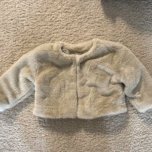 GAP Kids Cozy Tan Furry Jacket